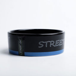 Миска керамическая Черный кот 300 мл - 12.512.54.5 см, черная/синяя - Пижон фото 5