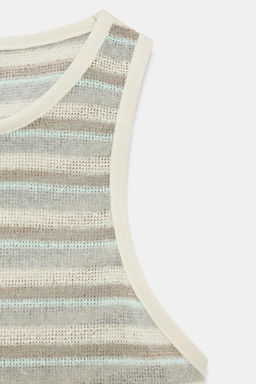 STRIPED SLEEVELESS TOP - Zara фото 10