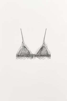 BRALETTE POINTELLE ENCAJE / Gris