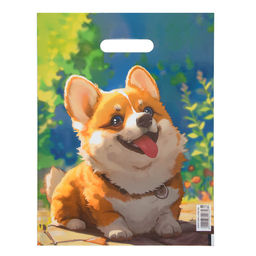 Цена за 50 шт. Пакет подарочный «Улыбка счастья», полиэтиленовый с вырубной ручкой,30×40 см 50 мкм