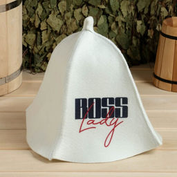 Шапка для бани и сауны Boss Lady, шерсть, полиэфир, «Добропаровъ»