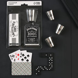 Подарочный набор Ты №1: карты, домино, стопки 3 шт.