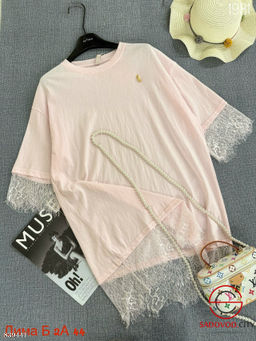 Футболка женская с гипюром