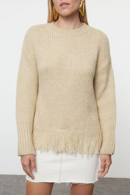 Tas Yumusak Dokulu Puskul Detayl? Triko Kazak TWOAW25KZ00063 - Trendyolmilla фото 3