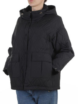 BM4836 BLACK Куртка стеганная демисезонная женская (50 гр. холлофайбер)