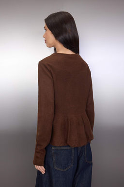 Antrasit Bisiklet Yaka Etek Ucu Volanl? Triko H?rka TWOAW26HI00232 - Trendyolmilla фото 7