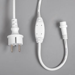 Гирлянда «Бахрома» 3×0.9 м, IP65, УМС, белая нить каучук, 144 LED, свечение синее, 220 В