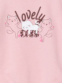 Bisiklet Yaka Bask?l? K?z Bebek Sweatshirt ve E?ofman Alt 2li Tak?m - Waikiki фото 3