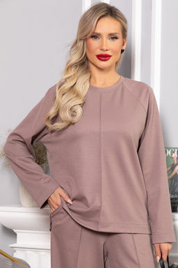 Костюм трикотажный Осенний комфорт (коричневый) К14680-30М - Lt collection фото 10