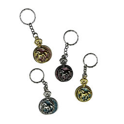 Цена за 2 шт. Брелок - символ года металл. "Лошадь - кулон с блестками" (KL-033HQ) золотистый цвет