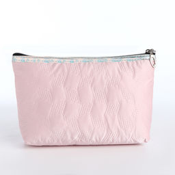 Косметичка на молнии простая, мягкая, розовая - Simaland фото 2