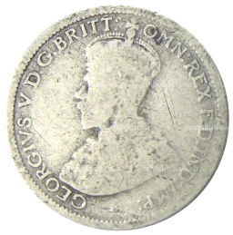 Монета 6 пенсов 1925 года Австралия