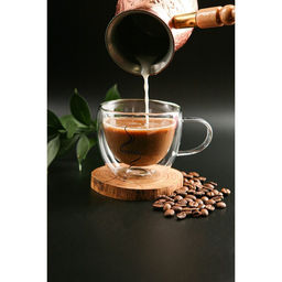 Кружка с двойными стенками Magistro «Дуо. Coffee», 200 мл, стекло, прозрачная