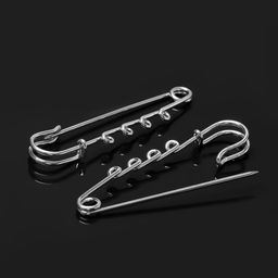 Булавка для подвесок PO-065 №03, (набор 2 шт.) 70×20×7 мм, серебра