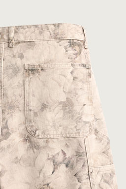 BERMUDA BOLSILLO CARPINTERO ESTAMPADO FLORAL LAVADO / Multicolor - Zara фото 8