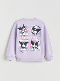 Bisiklet Yaka Kuromi Bask?l? K?z ?ocuk Sweatshirt