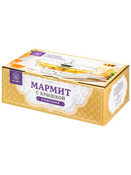 Мармит 3 л 43,5*24,5*19 см "Овальный" с крышкой из нержавеющей стали, на подставке, стекло