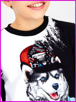 Свитшот "Джонни",чёрно-белый