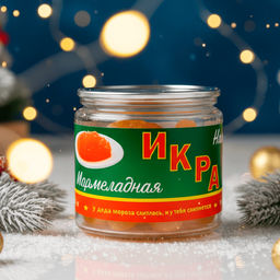 Мармеладное драже "Икра мармеладная Новогодняя", 70г., со вкусом банана