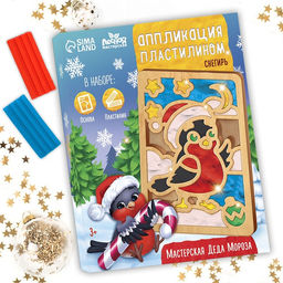 Пластилиновые картинки Новый год! Снегирь