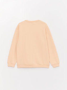 Bisiklet Yaka Bask?l? Uzun Kollu K?z ?ocuk Sweatshirt - Waikiki фото 3