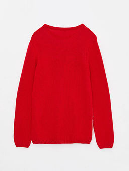 Bisiklet Yaka Y?lba?? Temal? Uzun Kollu K?z ?ocuk Triko Kazak - Waikiki фото 2