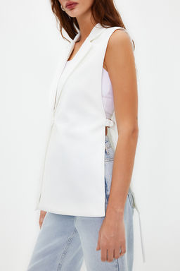 TRENDYOLMILLA Siyah Fitted Aksesuar Detayl? Dokuma Yelek TWOAW23YE00032 фото 12