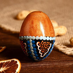 Сувенирный музыкальный инструмент Маракас Яйцо с узором, 6.5?5?5 см, МИКС