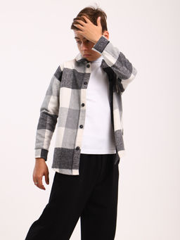 Рубашка Гранж коричневая клетка - Ладошки фото 58