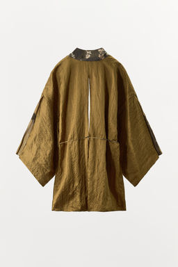 KIMONO REVERSIBLE ESTAMPADO / Bronce - Zara фото 4