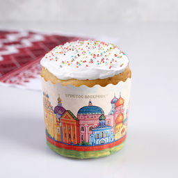 Цена за 20 шт. Форма бумажная для кулича «Кремли», 70×60 мм, МИКС