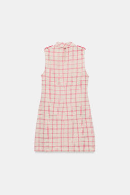 VESTIDO CORTO ESTRUCTURA / Blanco / Rosa - Zara фото 9