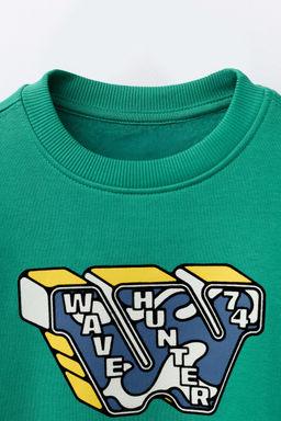 FLOCK PRINT SWEATSHIRT - Zara фото 3