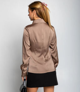 Блуза #ОКТ025022, тёмно-бежевый