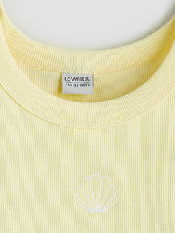 Bisiklet Yaka K?z ?ocuk Crop Atlet