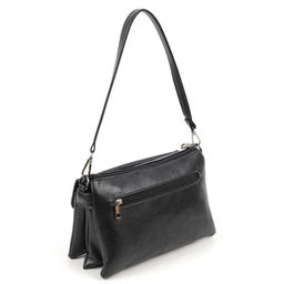 Женская сумка через плечо из эко кожи с пятью отделениями 23/30 Черный - Cidirro фото 3