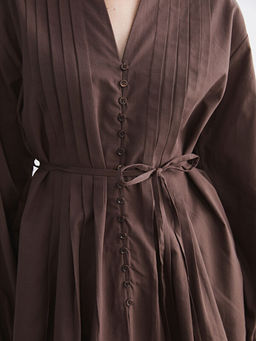 Ka??k Yaka Ku?akl? Kad?n G?mlek Tunik