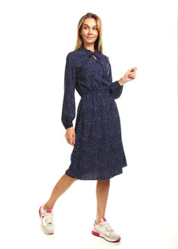 ПЛАТЬЕ ПЛ534 В БЕЛЫЙ ГОРОШЕК Ткань софт