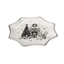 Блюдо сервировочное Доляна «Хюгге», d=20 см, доломит, белое