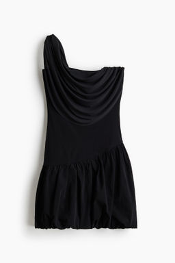 Vestido drapeado de un hombro