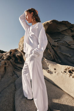 Брюки Zara Recto из льна белые