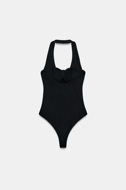 BODY HALTER AROS COMBINADO / Negro - Zara фото 6