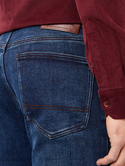 Утепленные мужские джинсы прямого кроя на флисе - Mossmore фото 9