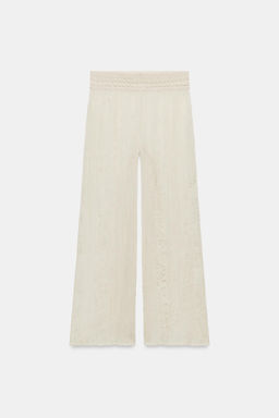 PANTAL?N COMBINADO CROCHET / Crudo / Vigor? - Zara фото 4