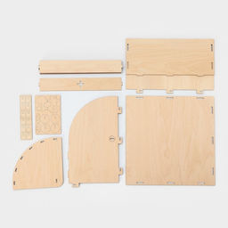 Хлебница деревянная, 26×26×15 см, бежевая