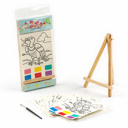 Водная раскраска «Животные», с кисточкой и мольбертом