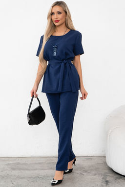 Костюм брючный (синий) К11-81/7 - Николь фото 5
