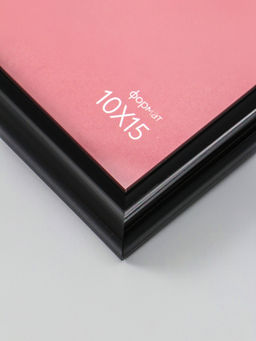 Фоторамка для фото 10×15 см Oframe, пластик, чёрный, (пластиковый экран)