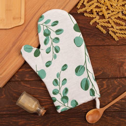 Варежка-прихватка Доляна «Эвкалипт» 20×27 см, 100% хлопок, ватин 250 г/м²