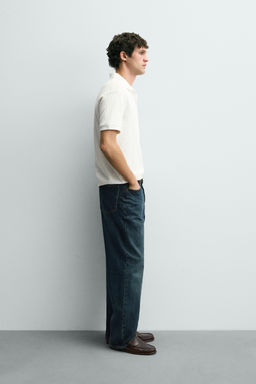 VERTICAL TEXTURED POLO SHIRT - Zara фото 4